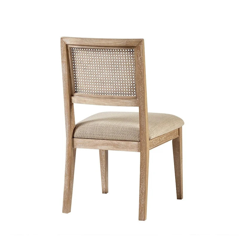 Cane-Back Farmhouse Dining Chairs, Set of 2