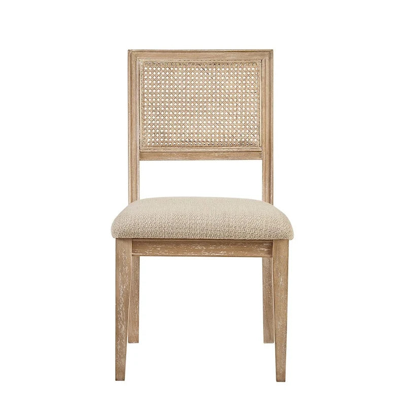 Cane-Back Farmhouse Dining Chairs, Set of 2
