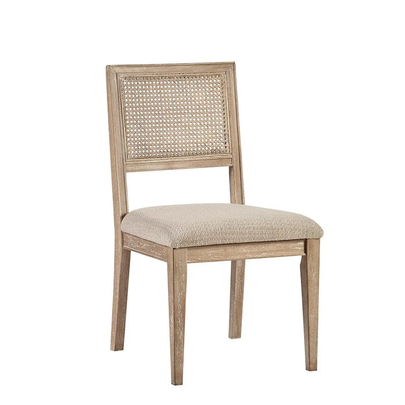Cane-Back Farmhouse Dining Chairs, Set of 2