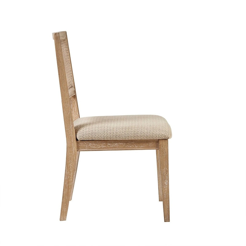 Cane-Back Farmhouse Dining Chairs, Set of 2