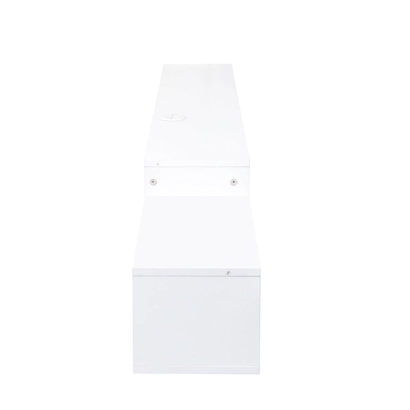 Modern Floating TV Stand with 3 Tier Shelves and 20 Color LEDs for Wall Mounted Home Theater and Office