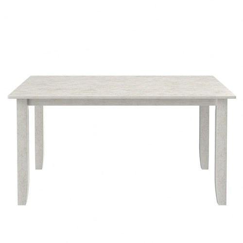 Table de salle à manger moderne en bois de 59 pouces, table rectangulaire en bois massif pour la cuisine