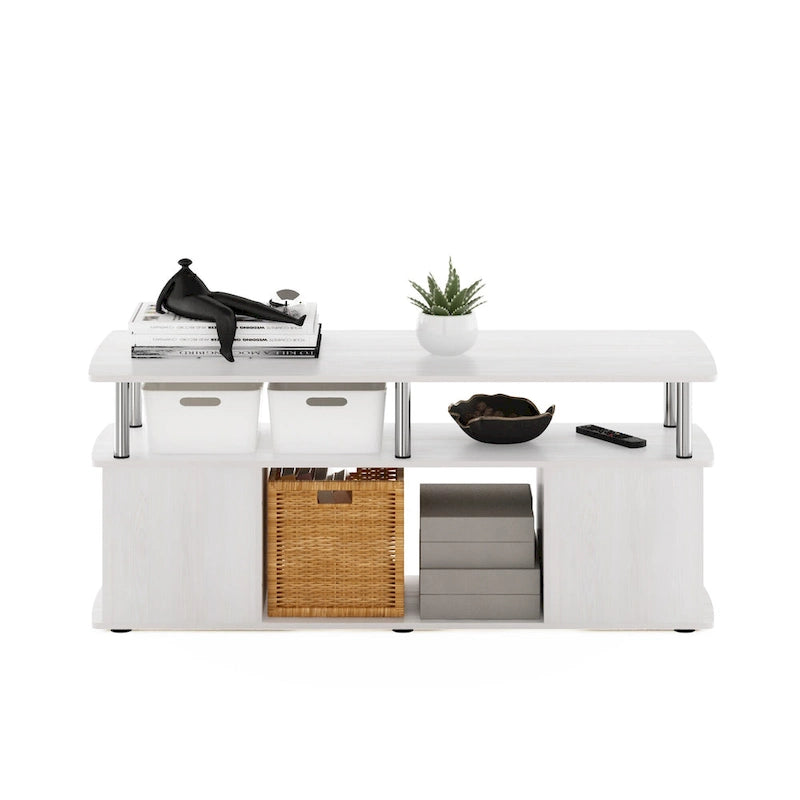Coffee Table with Built-In Storage Shelves