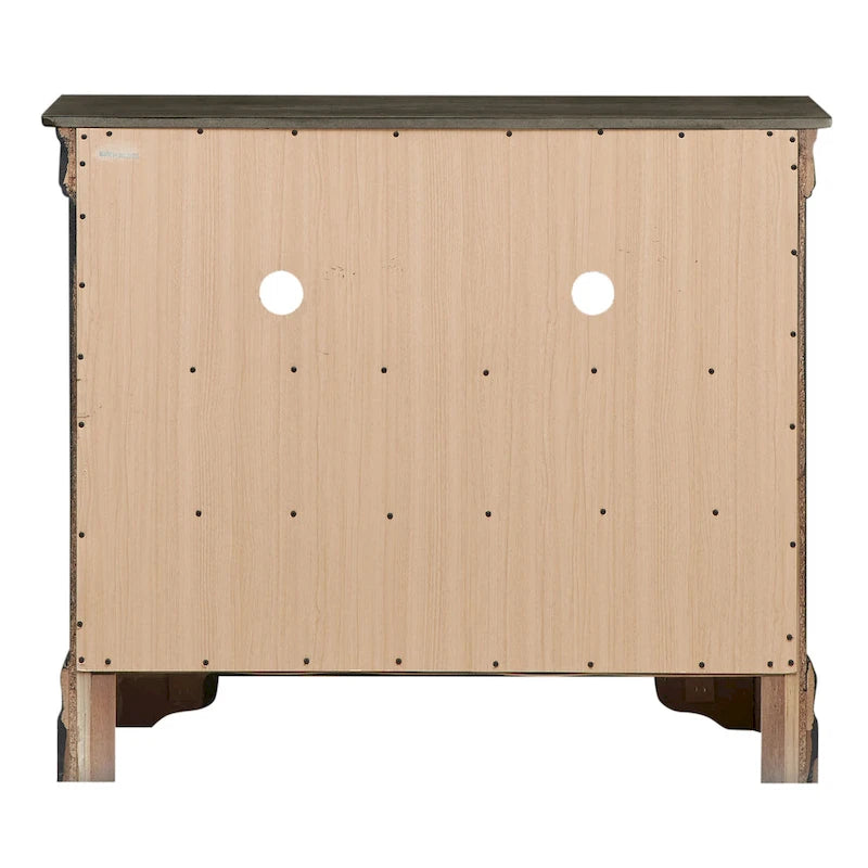 Traditional Wooden Media Chest with Four Drawers