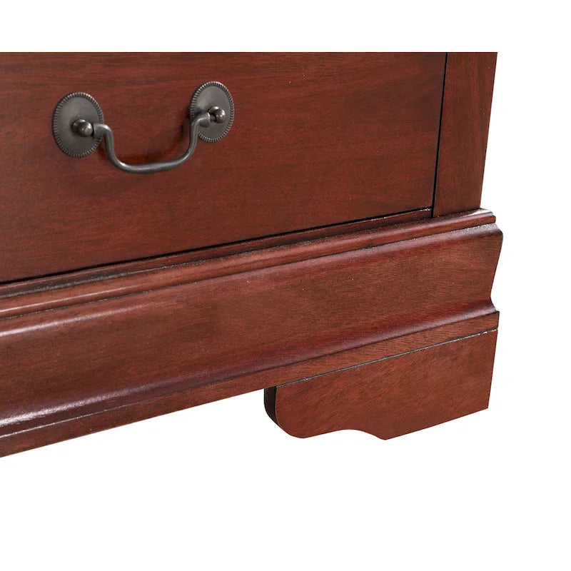 Traditional Wooden Media Chest with Four Drawers