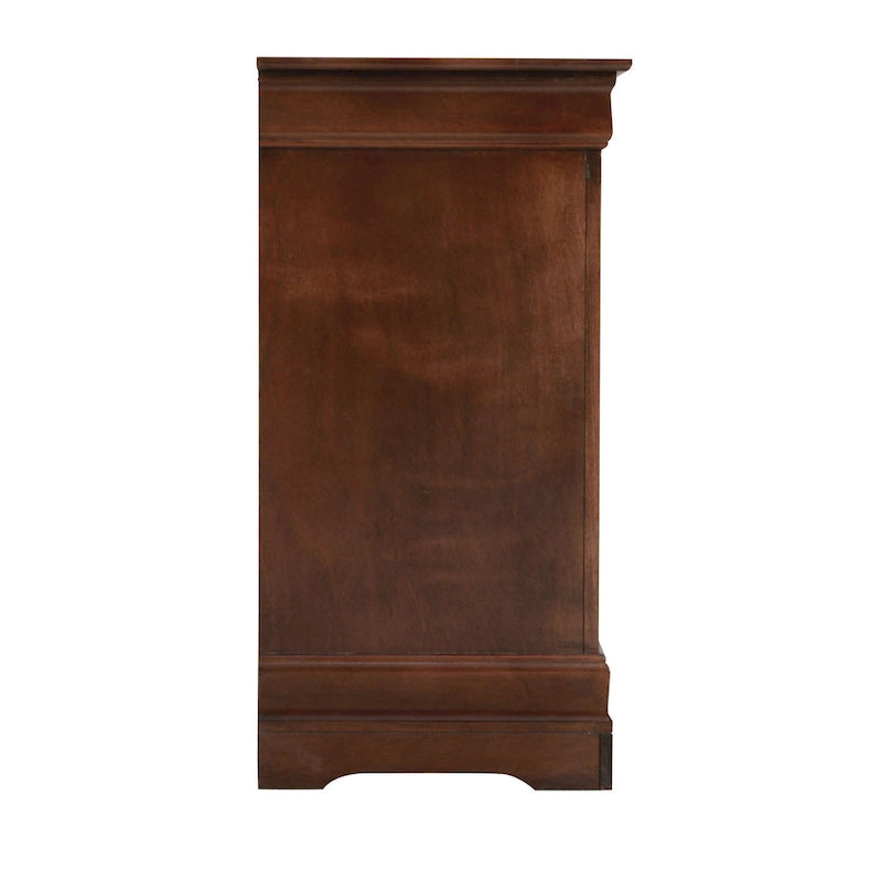 Traditional Wooden Media Chest with Four Drawers