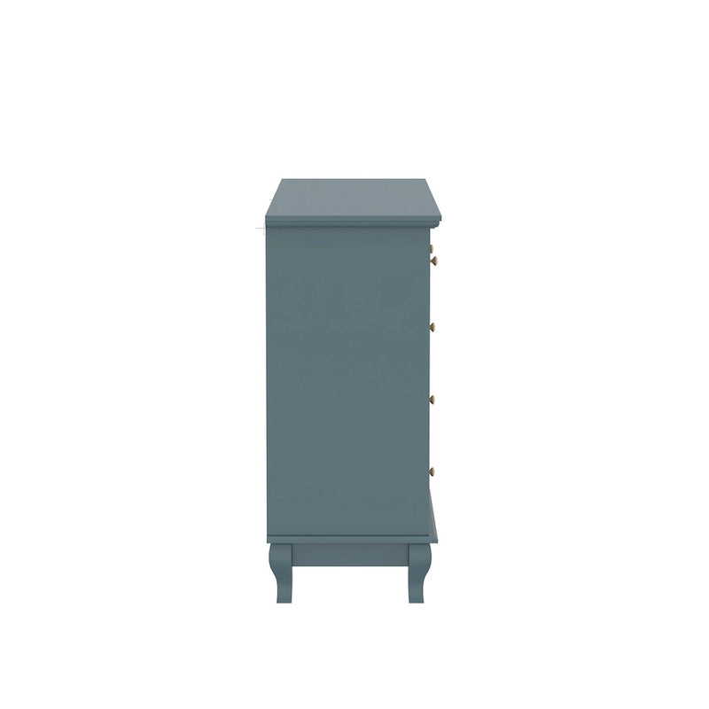 White Lacquer-Finish 10-Drawer Dresser