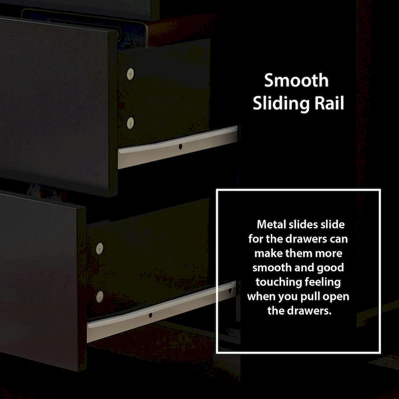 White Lacquer-Finish 10-Drawer Dresser