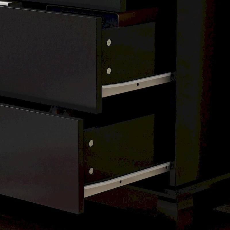 White Lacquer-Finish 10-Drawer Dresser