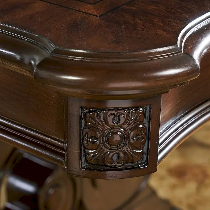 96-Inch Extendable Traditional Dining Table in Warm Pecan