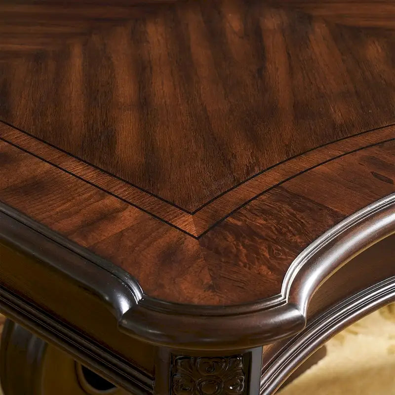 96-Inch Extendable Traditional Dining Table in Warm Pecan