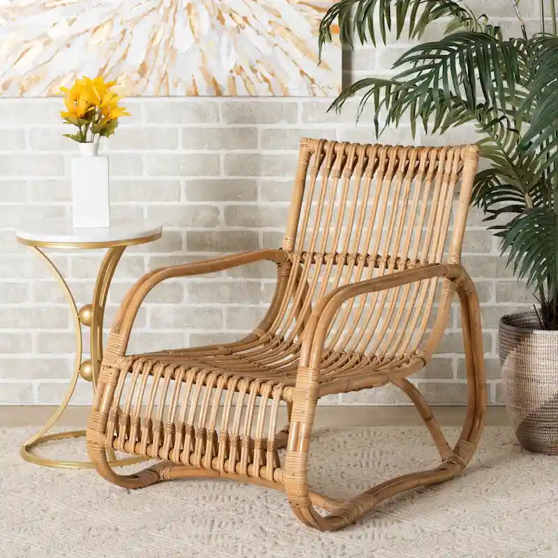 Natural Rattan Bohemian Accent Chair