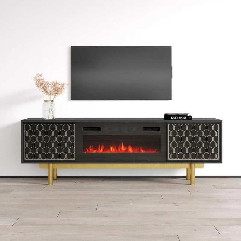 Modern Fireplace TV Stand for TVs up to 80 Inches