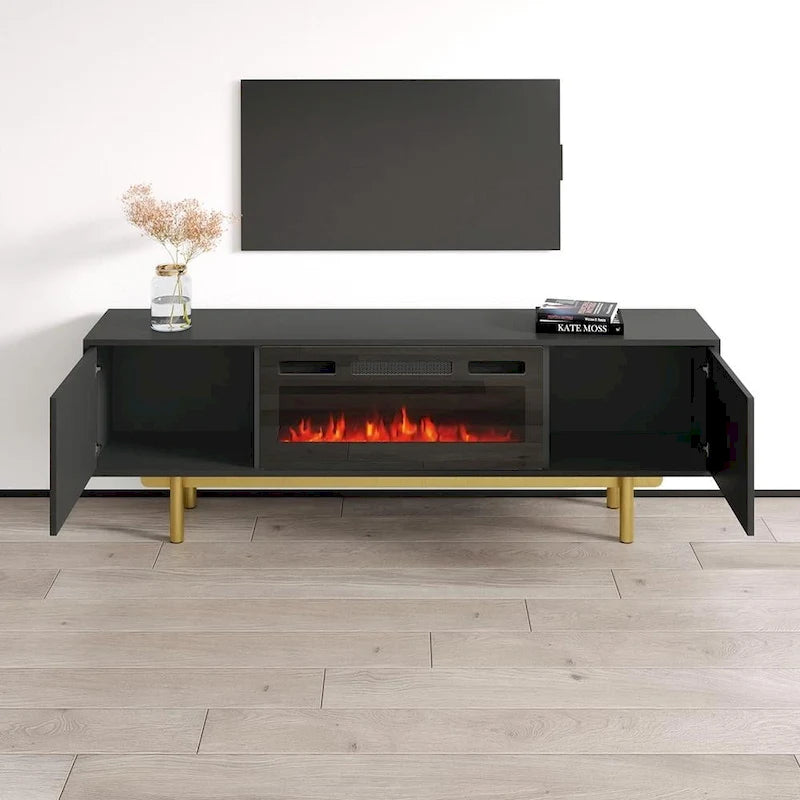Modern Fireplace TV Stand for TVs up to 80 Inches