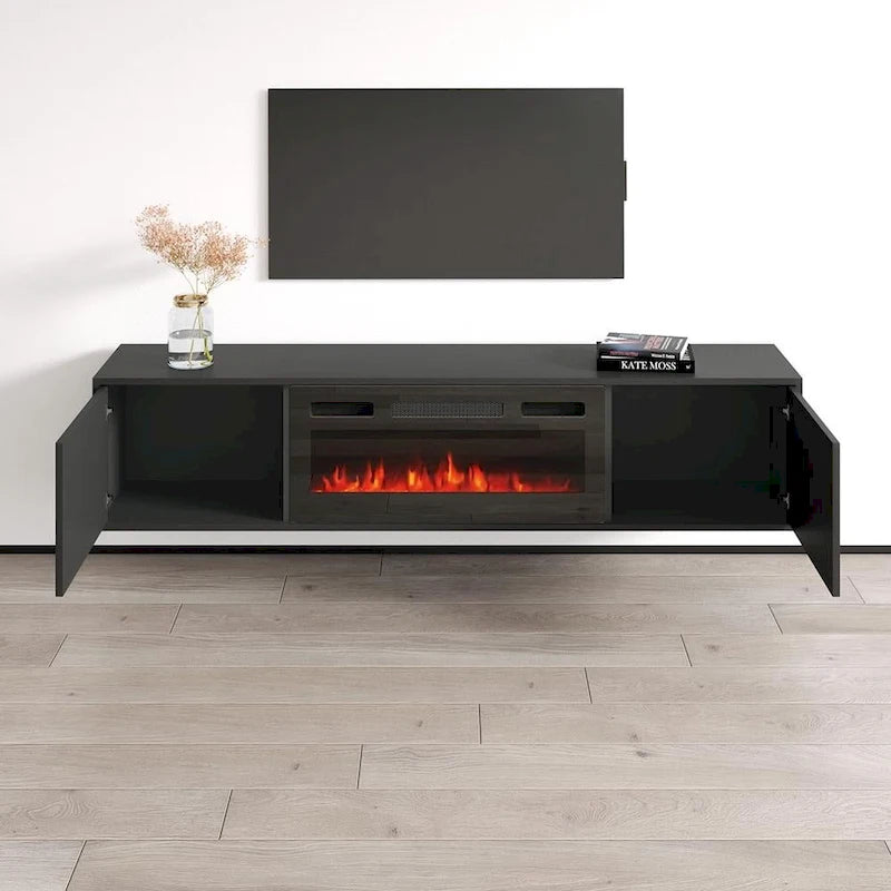 Modern Fireplace TV Stand for TVs up to 80 Inches