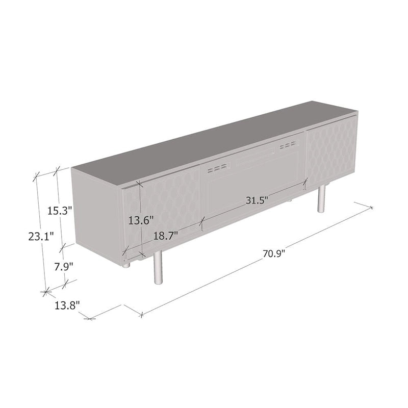 Modern Fireplace TV Stand for TVs up to 80 Inches