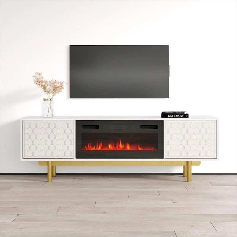 Modern Fireplace TV Stand for TVs up to 80 Inches