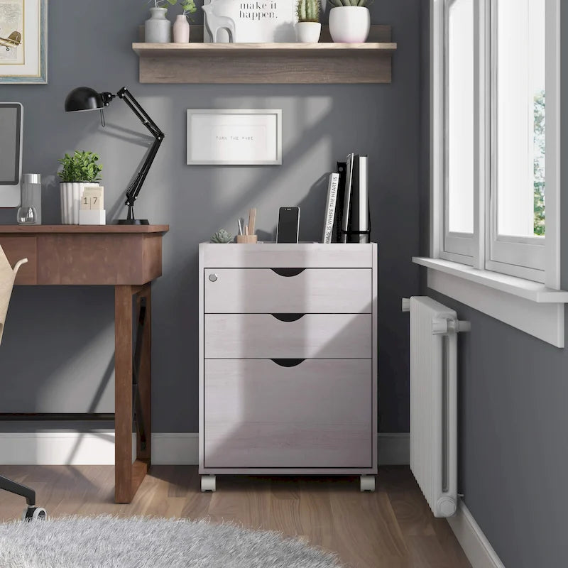 Mobile File Cabinet with Lockable Drawer