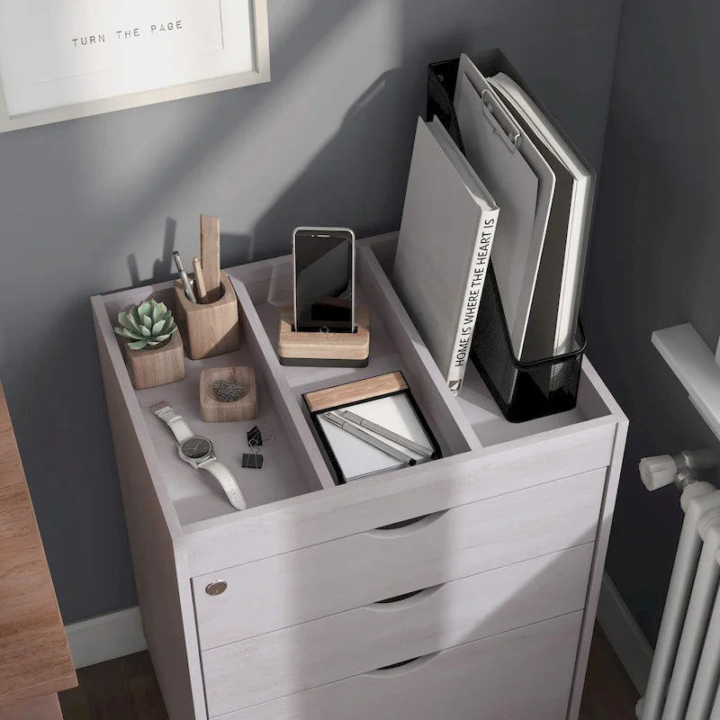 Mobile File Cabinet with Lockable Drawer