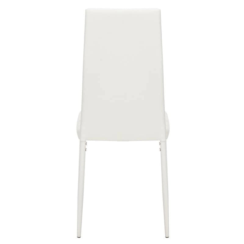 White High-Back Dining Chairs, Set of 4