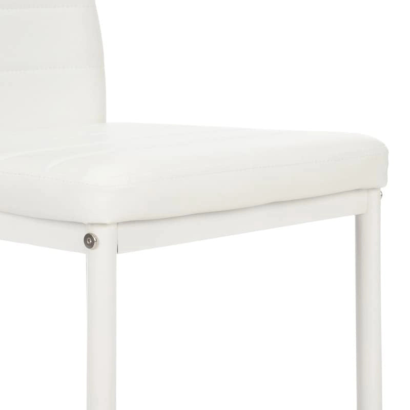 White High-Back Dining Chairs, Set of 4