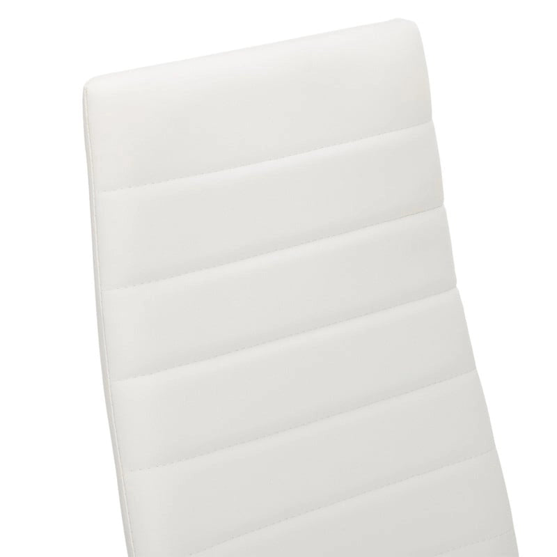 White High-Back Dining Chairs, Set of 4