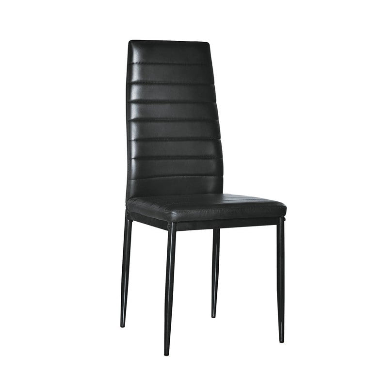 White High-Back Dining Chairs, Set of 4
