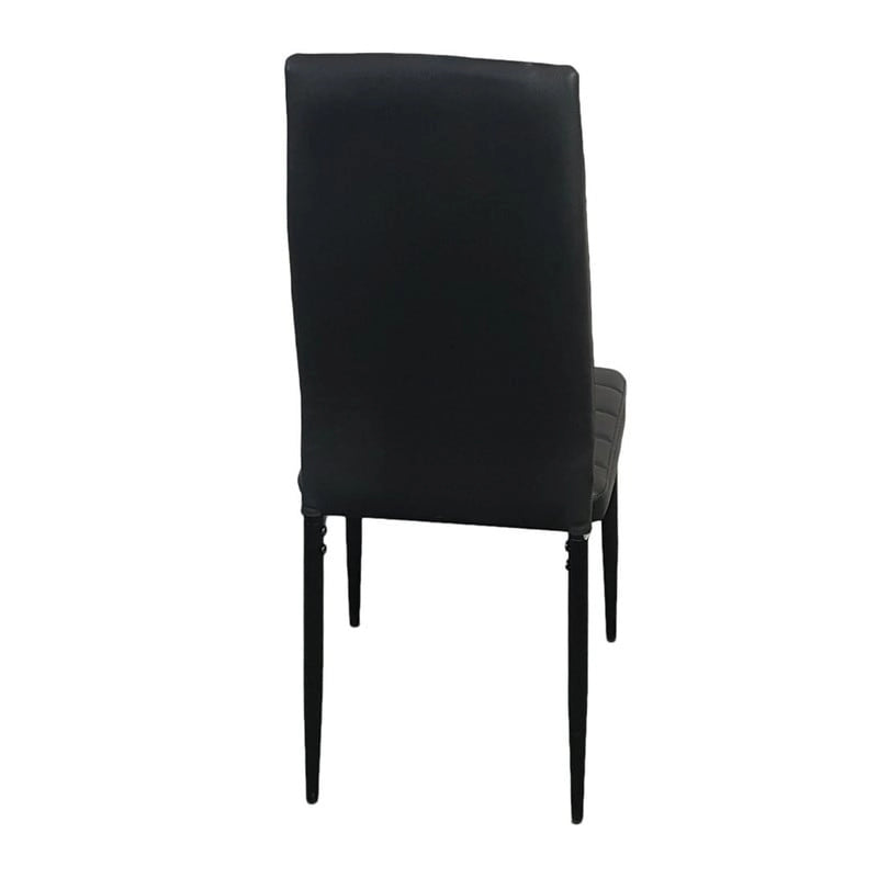 White High-Back Dining Chairs, Set of 4