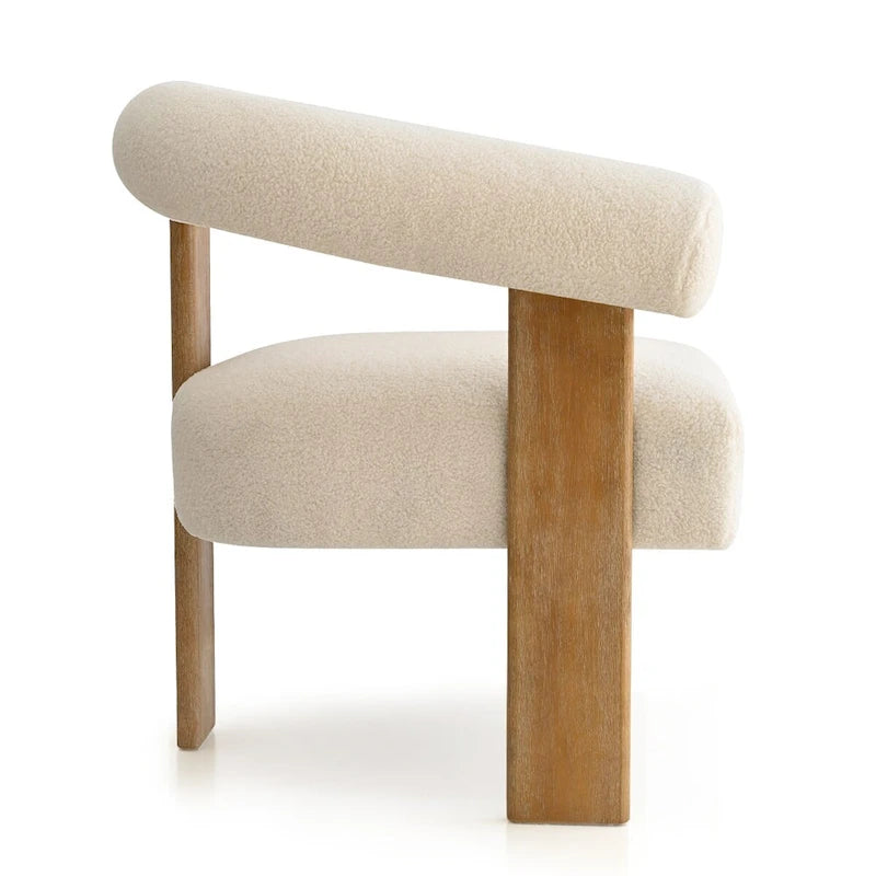 Gepolsterter Bouclé-Sessel