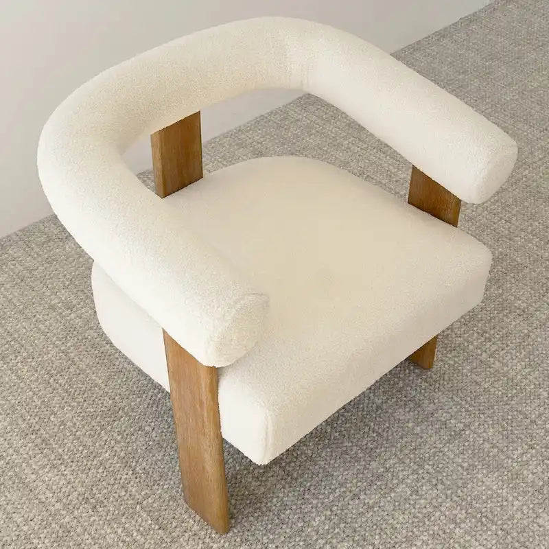 Gepolsterter Bouclé-Sessel