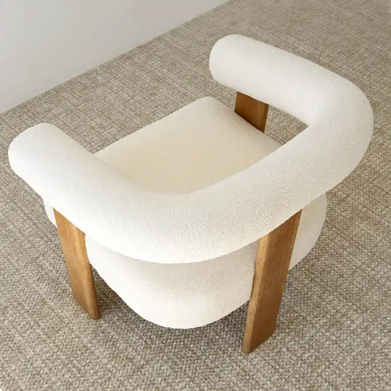 Gepolsterter Bouclé-Sessel