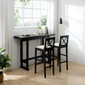 Tall Bar Table with Footrest and Adjustable Feet