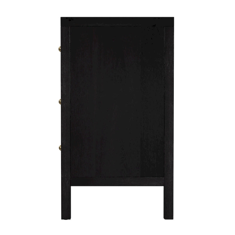 Wide 6-Drawer Wood Dresser with Antique Finish