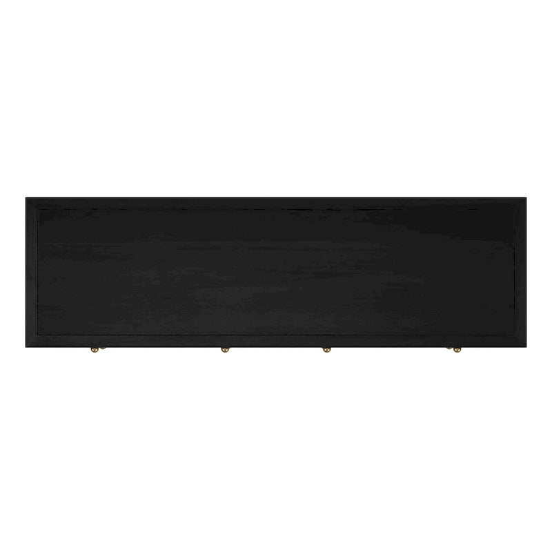 Wide 6-Drawer Wood Dresser with Antique Finish