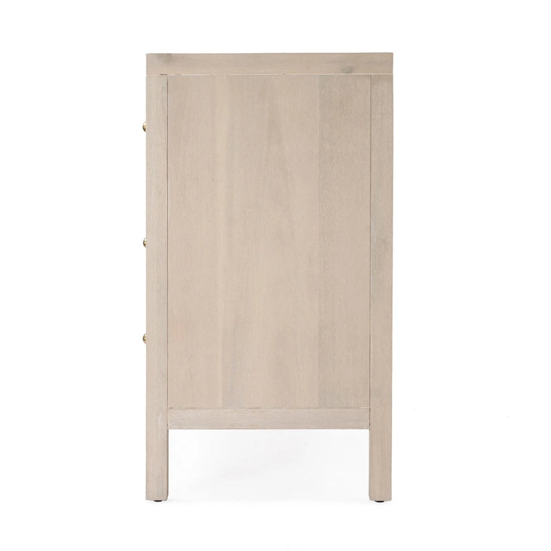 Wide 6-Drawer Wood Dresser with Antique Finish