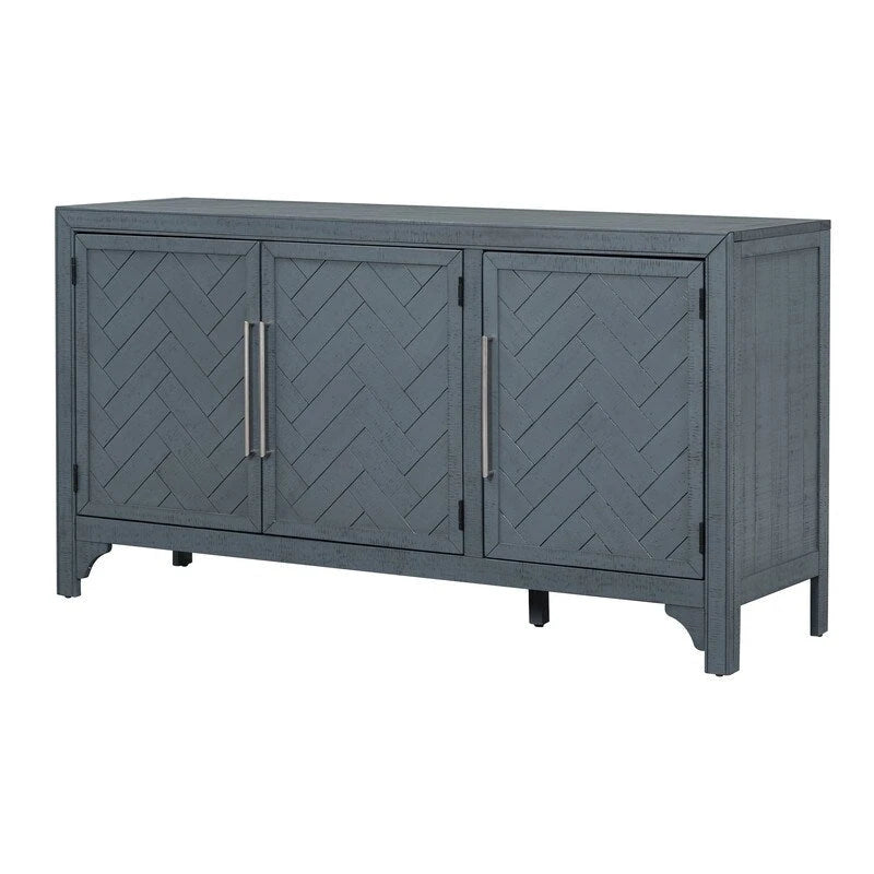 Three-Door Sideboard Cabinet with Pine Veneer