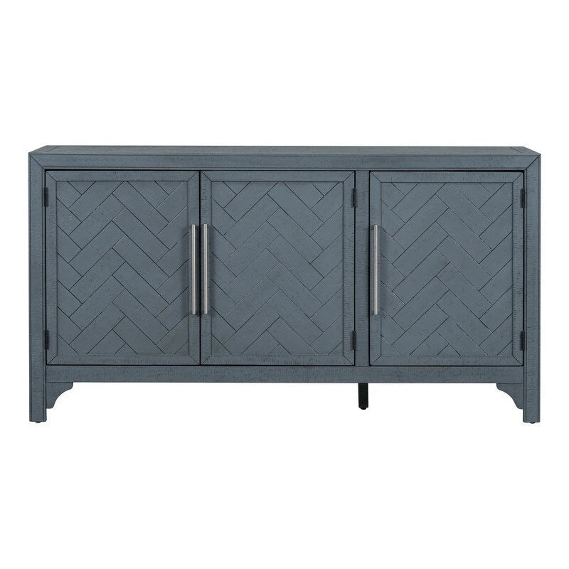 Three-Door Sideboard Cabinet with Pine Veneer