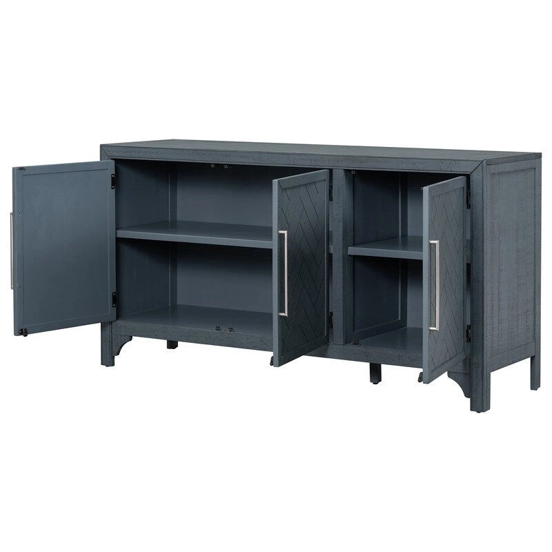 Three-Door Sideboard Cabinet with Pine Veneer