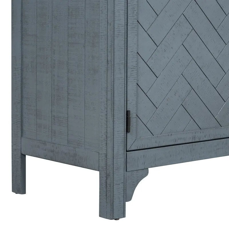 Three-Door Sideboard Cabinet with Pine Veneer