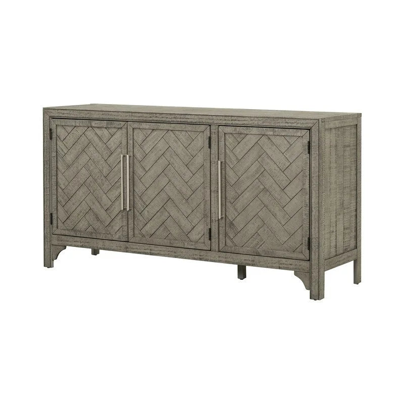 Three-Door Sideboard Cabinet with Pine Veneer