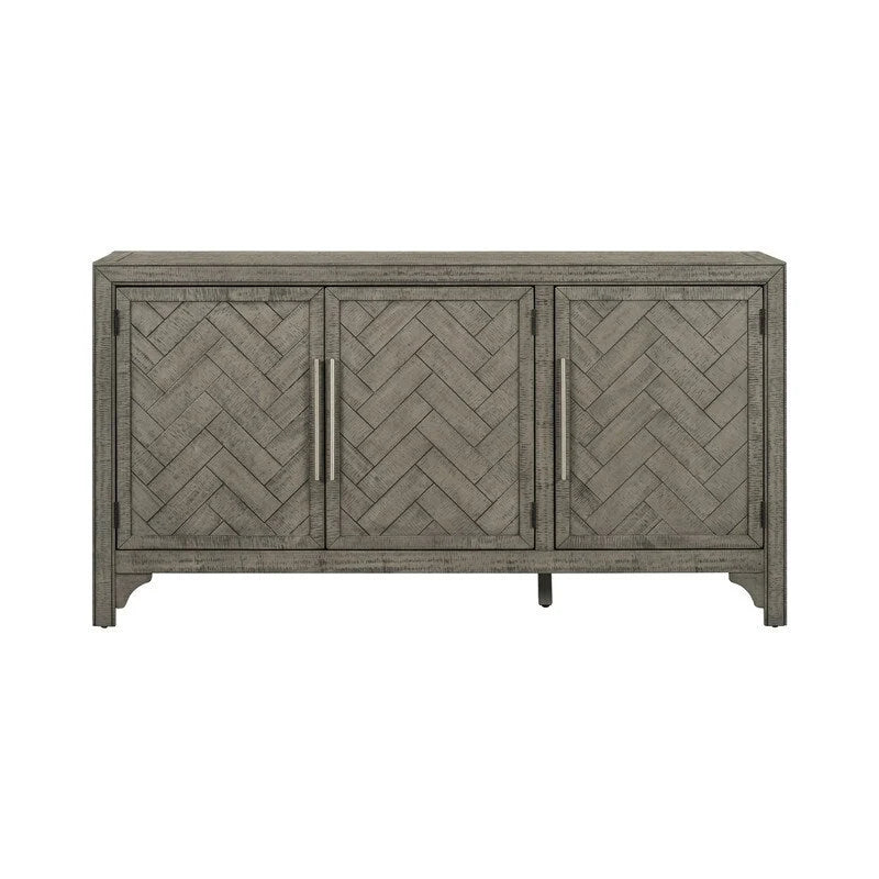Three-Door Sideboard Cabinet with Pine Veneer