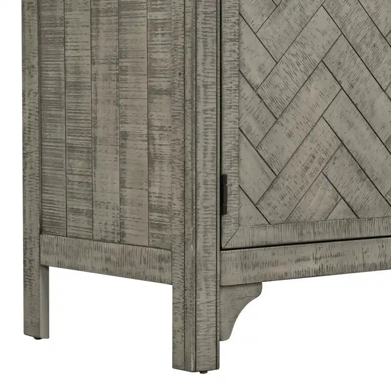 Three-Door Sideboard Cabinet with Pine Veneer