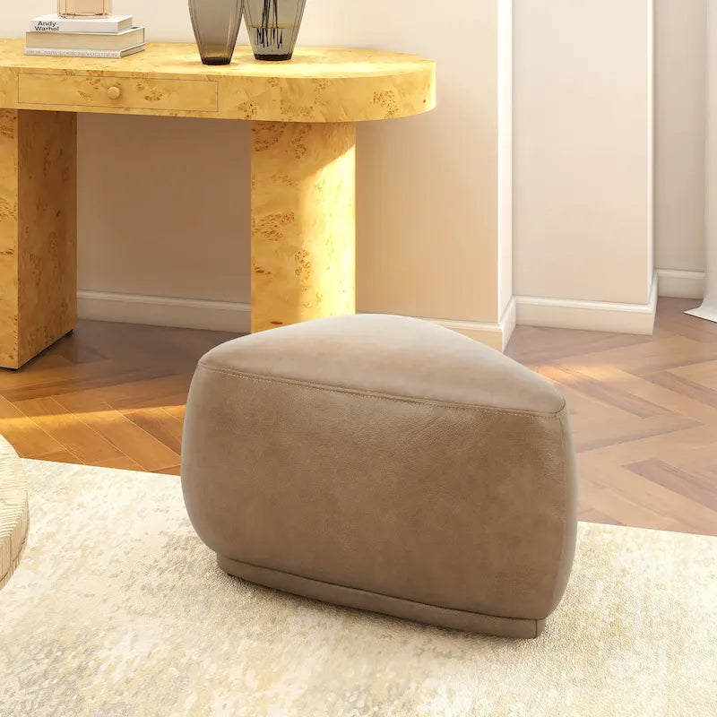 Mustard Yellow Rounded Triangle Ottoman