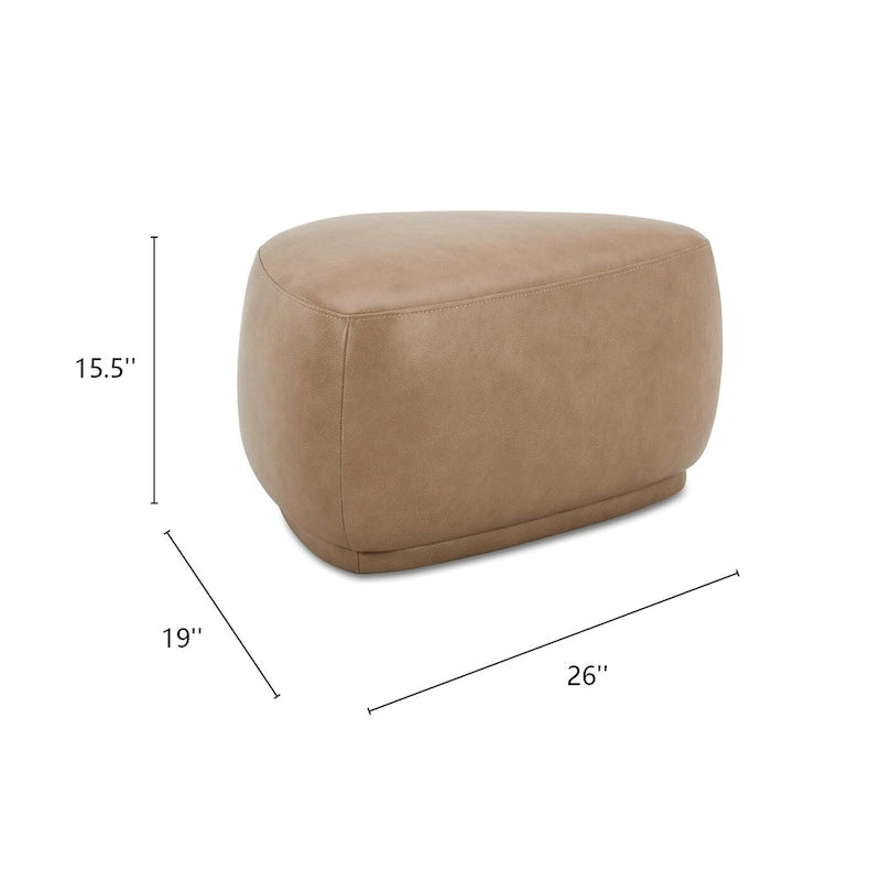 Mustard Yellow Rounded Triangle Ottoman