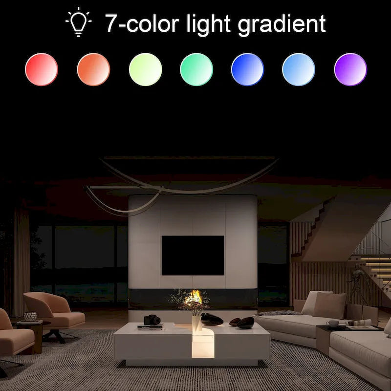 Weißer Couchtisch mit Glasplatte, LED-Beleuchtung und zwei Schubladen