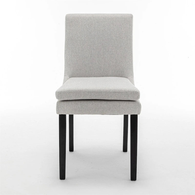 Modern Dining Chairs with Solid Wood Legs (Set of 2)
