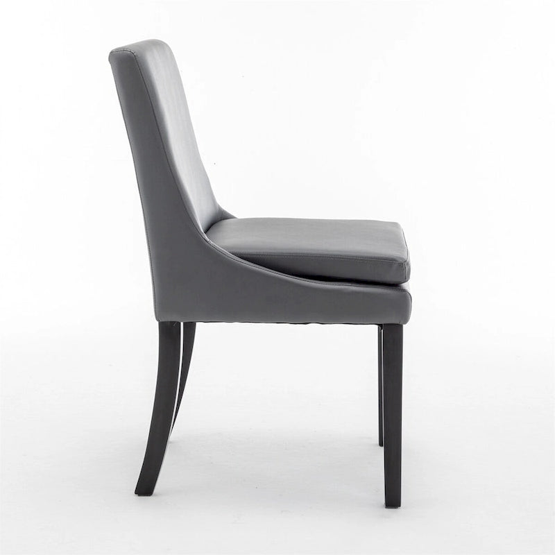 Modern Dining Chairs with Solid Wood Legs (Set of 2)