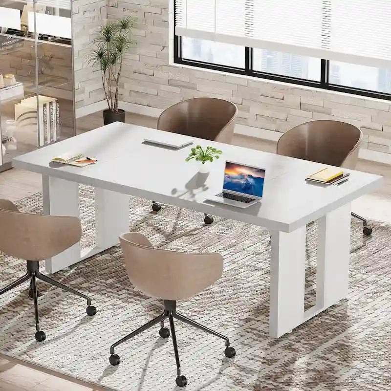 70.9-Zoll-Schreibtisch für Führungskräfte, großer Computer-Büroschreibtisch und Arbeitsplatz