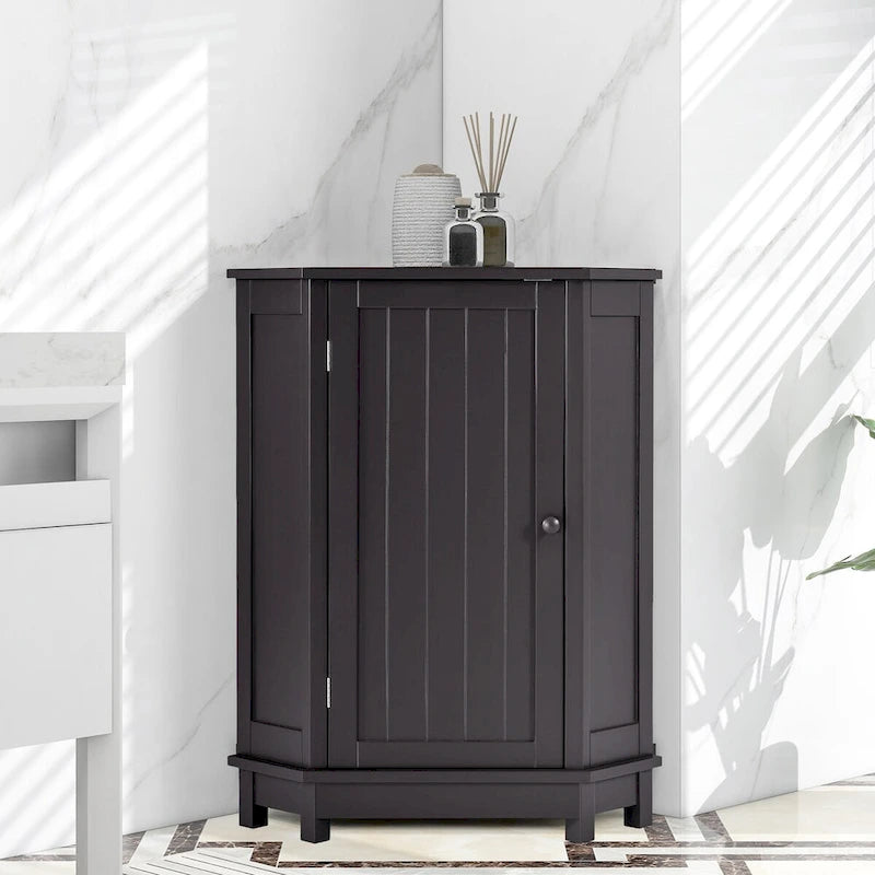 Moderner dreieckiger Eckschrank für das Badezimmer mit verstellbarem Einlegeboden aus MDF